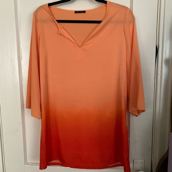 Orange ombré shift dress - Picture 1 of 3